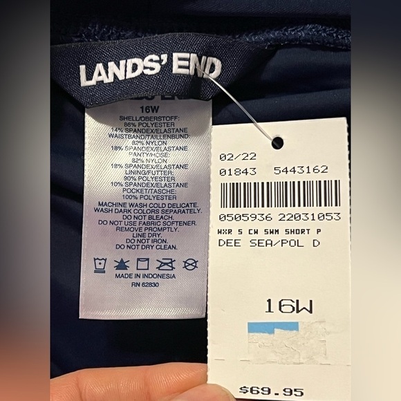 Lands End swim shorts, size 16 W - Picture 6 of 6